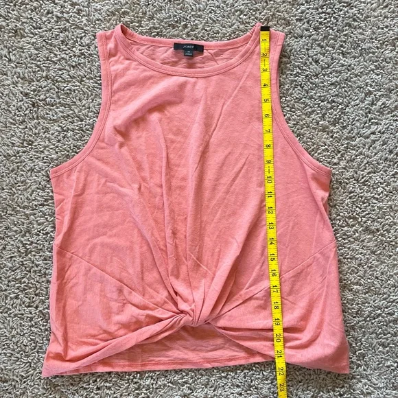 J Crew Slub Twist-Front Tank Tropical Coral Size Medium - Picture 8 of 8
